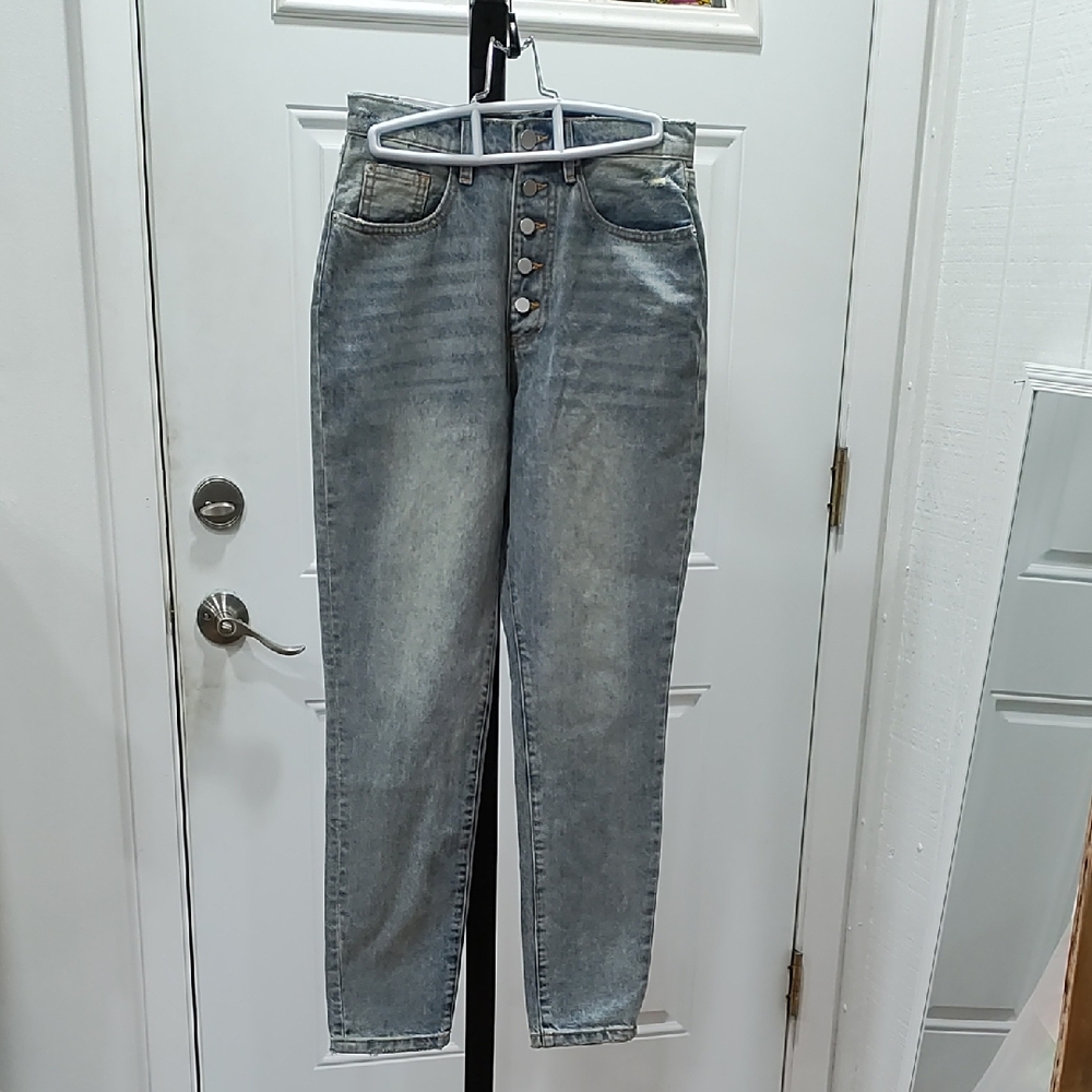 High-Waisted Button-Fly Jeans